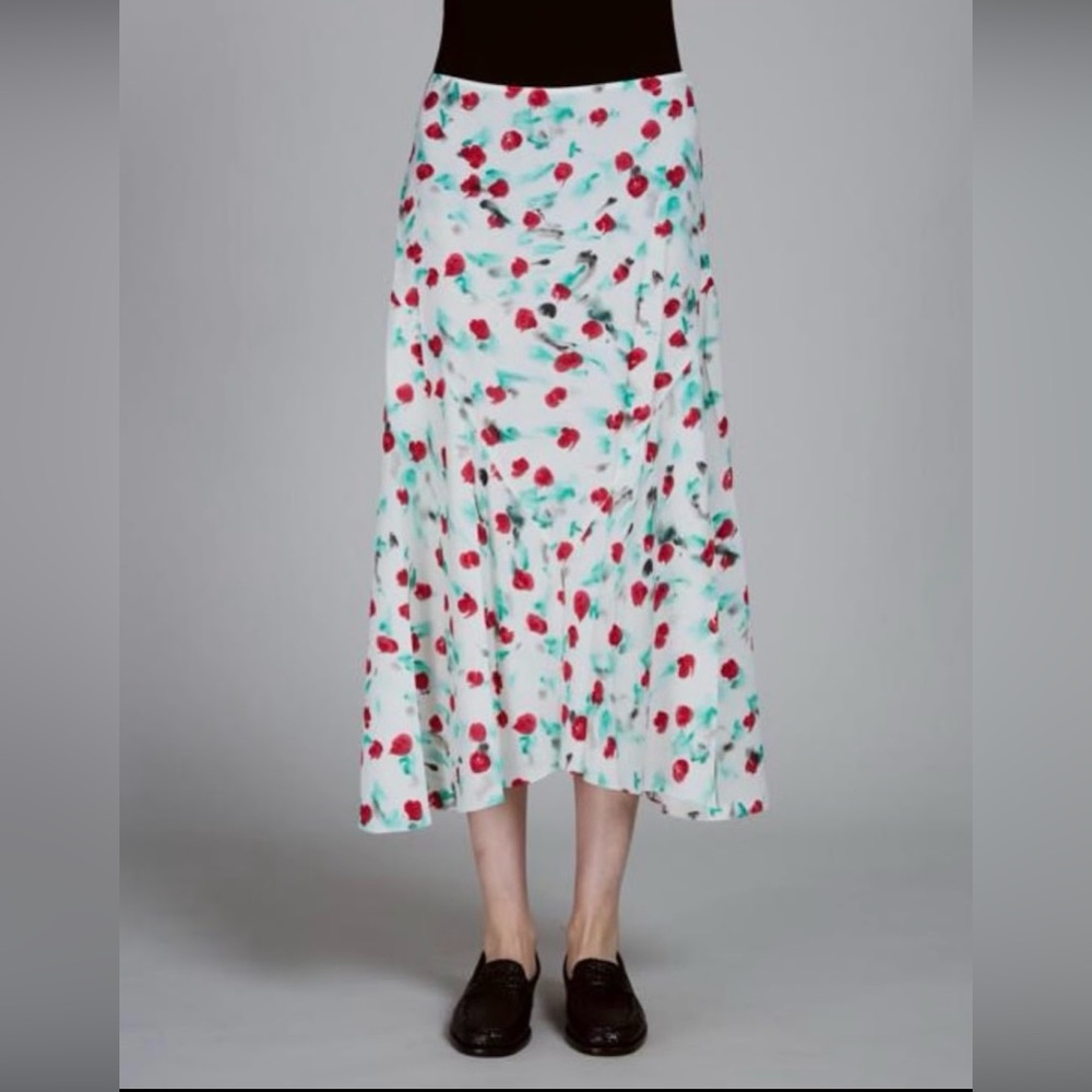 Marni Gonna Reverie Envers Satin Lily White Rayon Skirt New size 40 $1050